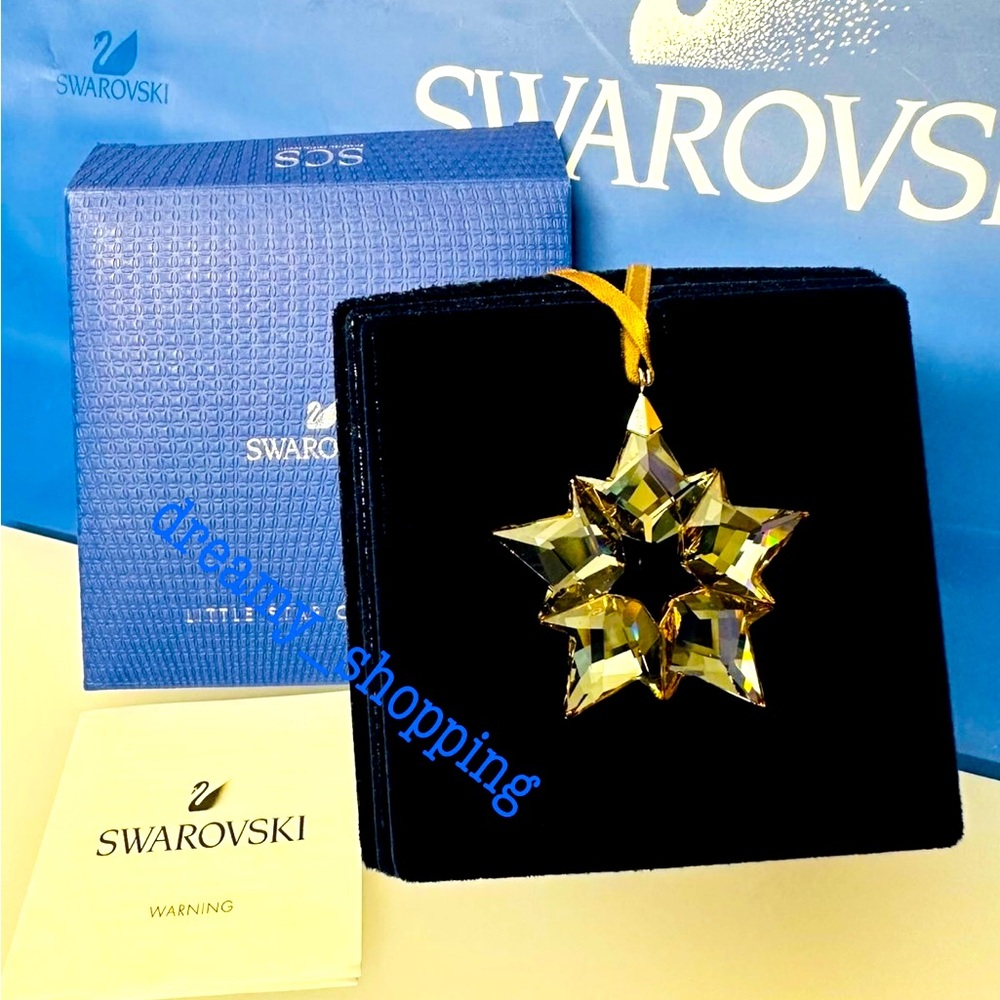 NIB Swarovski SCS 2019 Annual Ed. Gold Little Snowflake Crystal Ornament 5476002